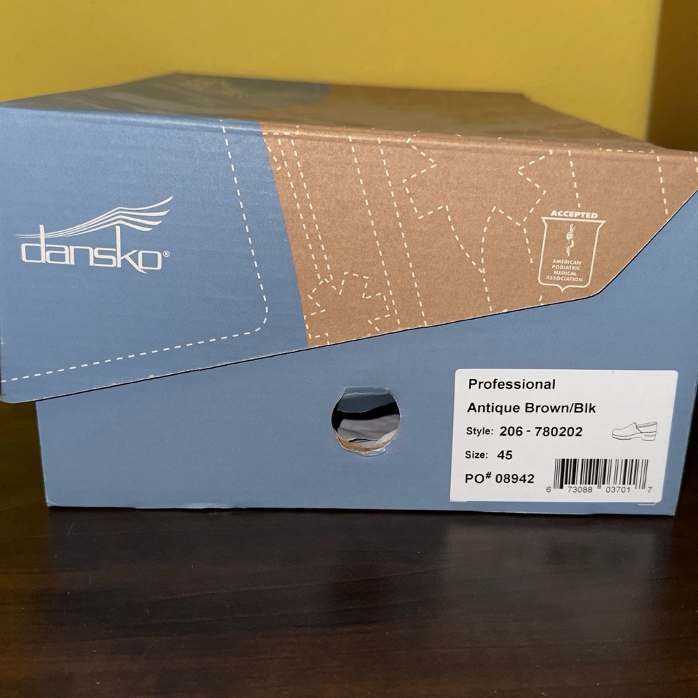Dansko Professional Antique Brown/Black Men's Shoes